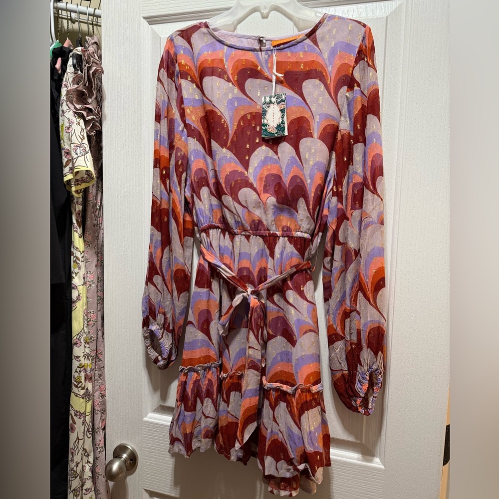 Oliphant Flirty Short Dress in Venice Cognac - NWT!